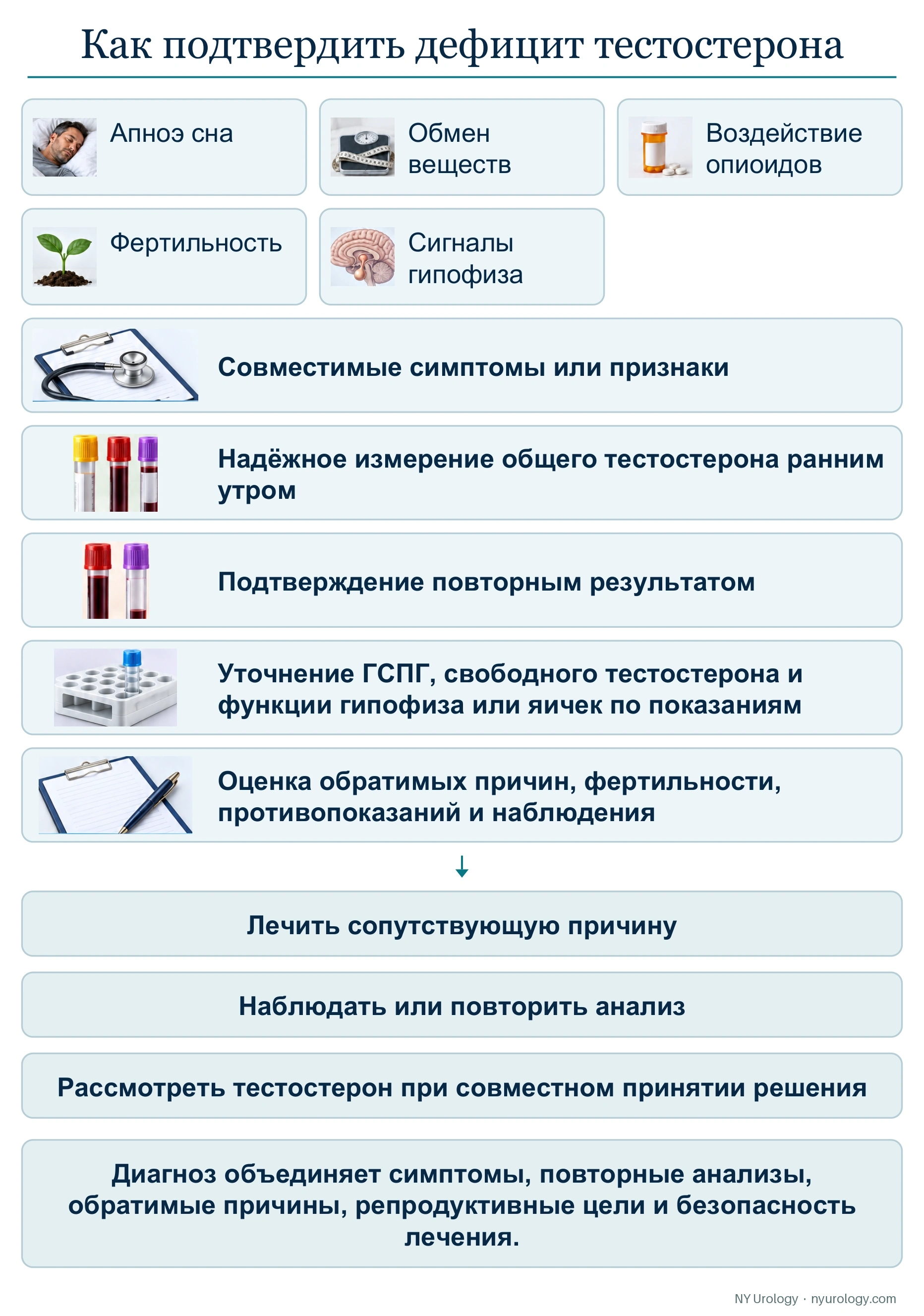 Как подтвердить дефицит тестостерона