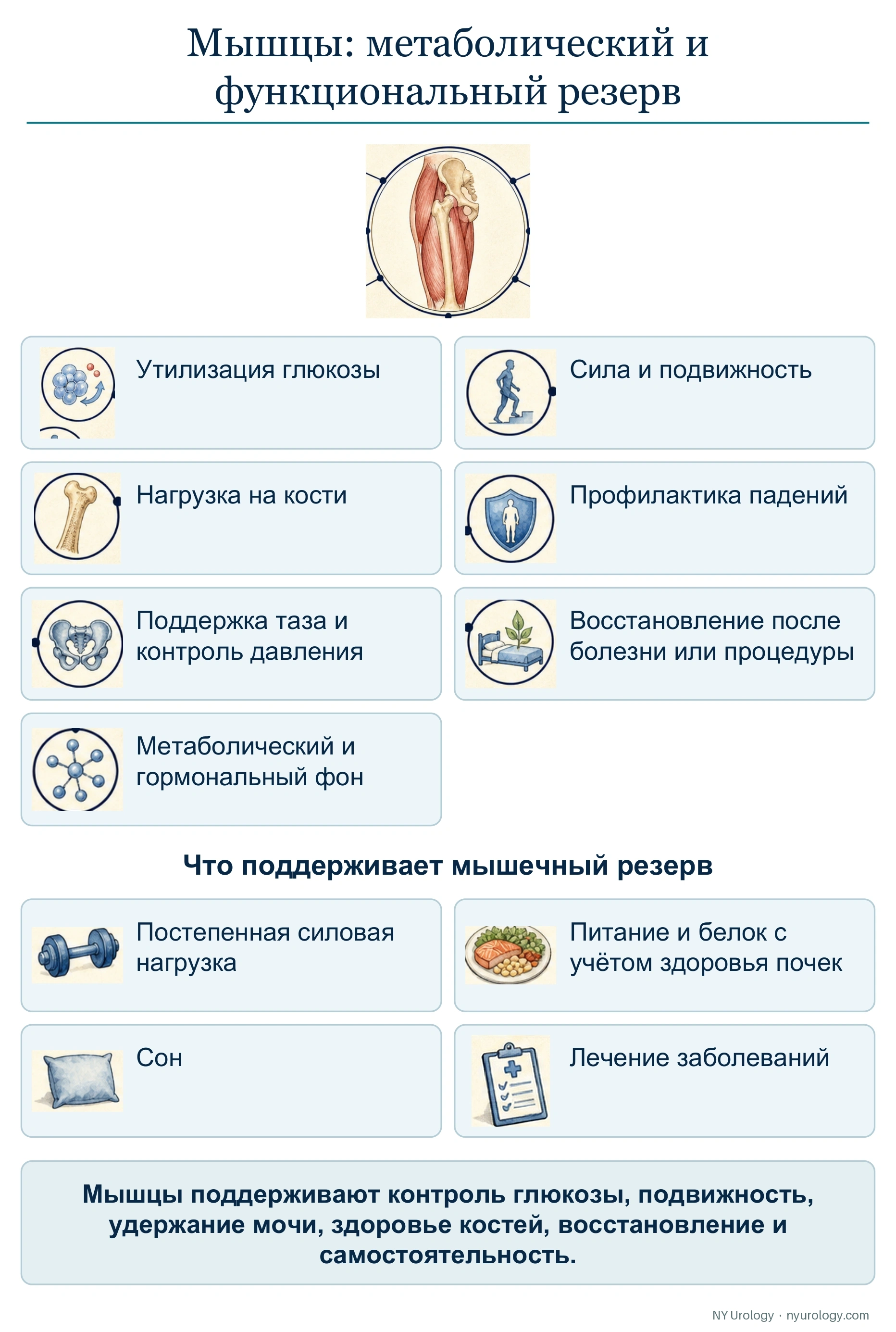 Мышцы: метаболический и функциональный резерв