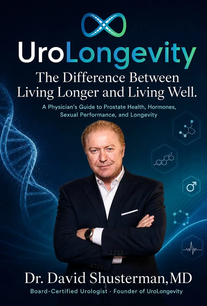 UroLongevity book cover — The Difference Between Living Longer and Living Well, by Dr. David Shusterman, MD